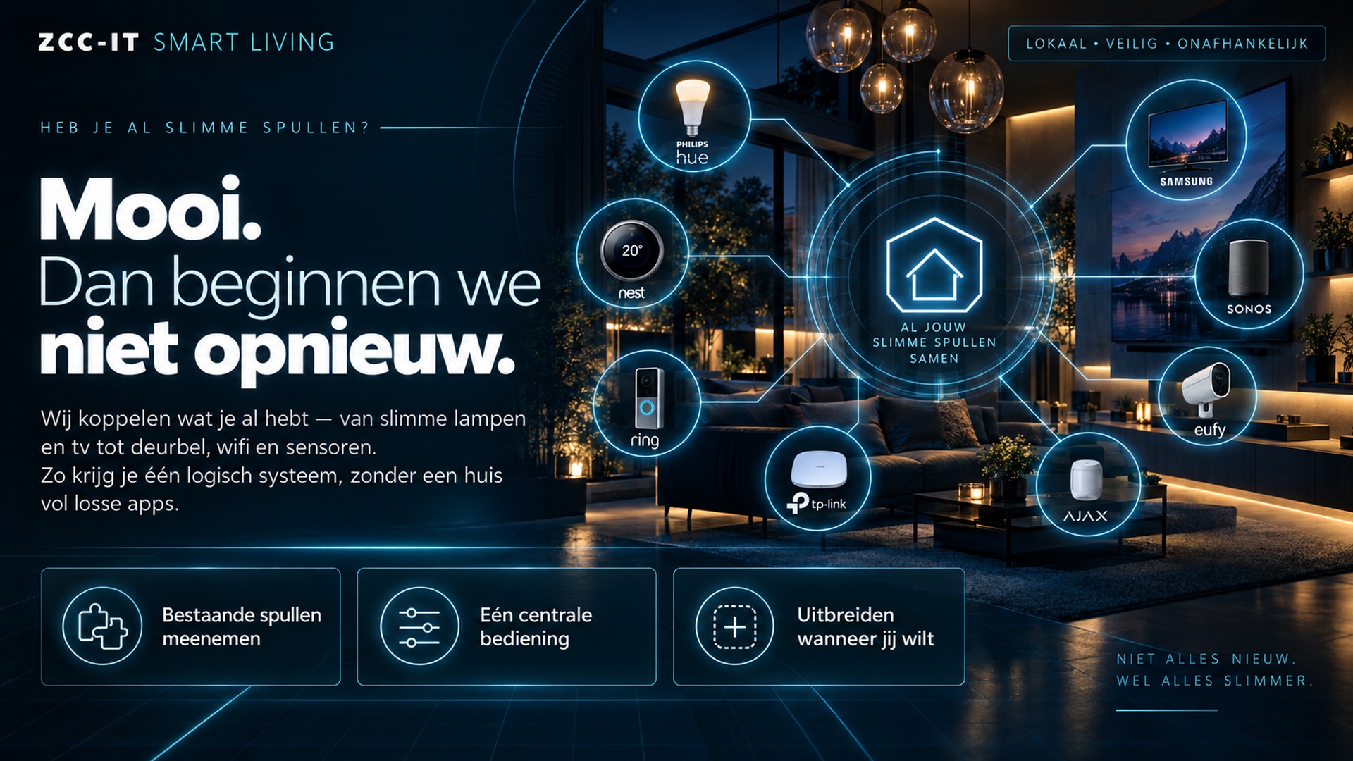 Bestaande slimme apparatuur samenbrengen in één systeem
